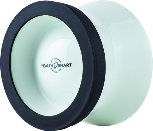 HEALTHSMART Porcelain Mortar and Pestle with Black Silicone Base